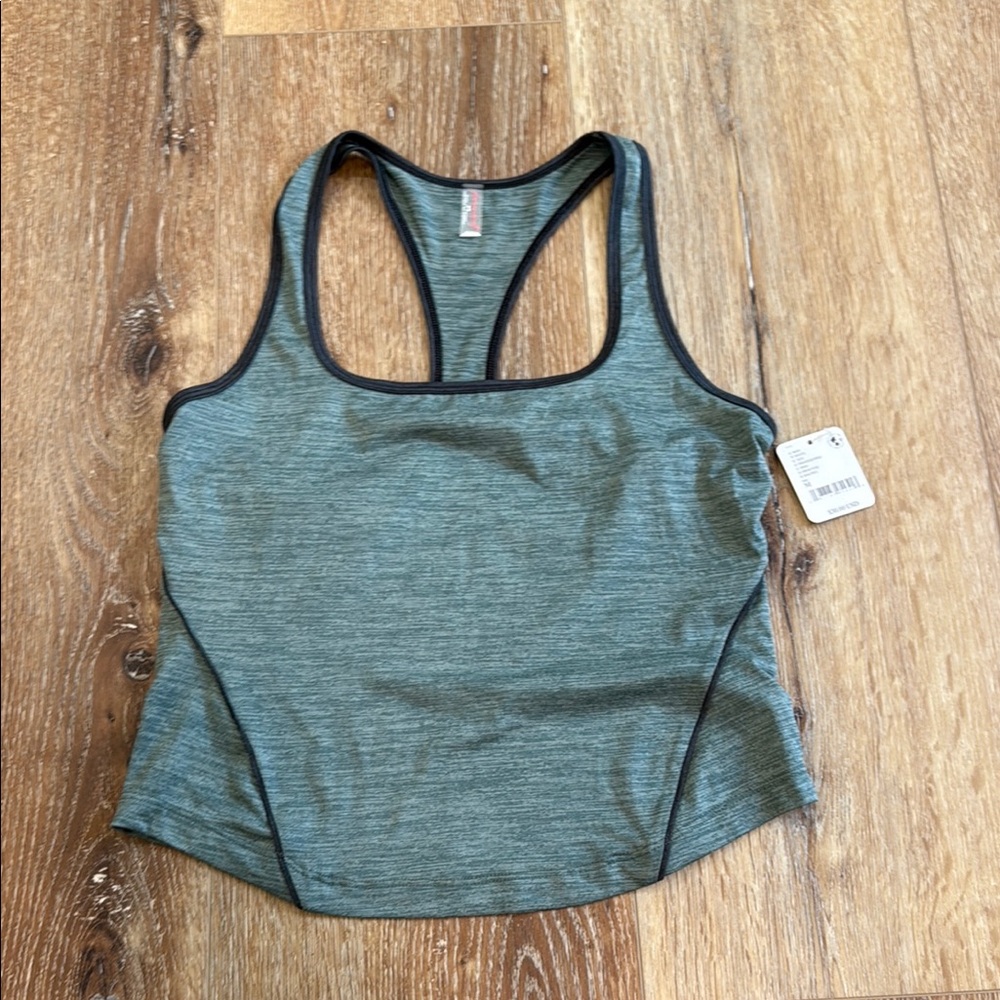 Free People Gray Muscle Tee